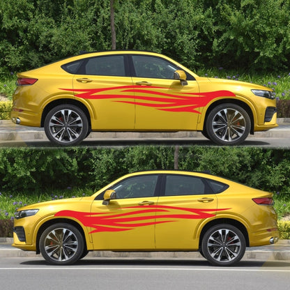 2 PCS/Set D-926 Fire Totem Pattern Car Modified Decorative Sticker(Red) - Decorative Sticker by buy2fix | Online Shopping UK | buy2fix