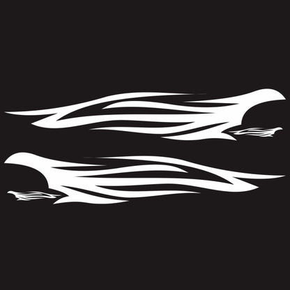 2 PCS/Set D-926 Fire Totem Pattern Car Modified Decorative Sticker(White) - Decorative Sticker by buy2fix | Online Shopping UK | buy2fix