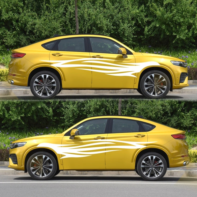 2 PCS/Set D-926 Fire Totem Pattern Car Modified Decorative Sticker(White) - Decorative Sticker by buy2fix | Online Shopping UK | buy2fix