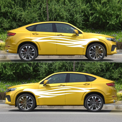 2 PCS/Set D-926 Fire Totem Pattern Car Modified Decorative Sticker(White) - Decorative Sticker by buy2fix | Online Shopping UK | buy2fix