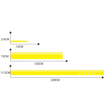 D-930 Lines Pattern Car Modified Decorative Sticker(Yellow) - Decorative Sticker by buy2fix | Online Shopping UK | buy2fix