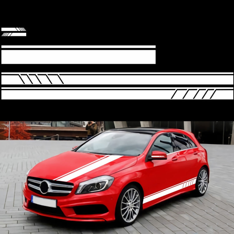 D-930 Lines Pattern Car Modified Decorative Sticker(White) - Decorative Sticker by buy2fix | Online Shopping UK | buy2fix