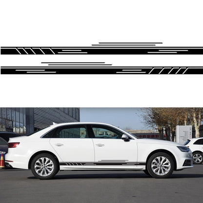 2 PCS/Set D-932 Stripe Pattern Car Modified Decorative Sticker(Black) - Decorative Sticker by buy2fix | Online Shopping UK | buy2fix