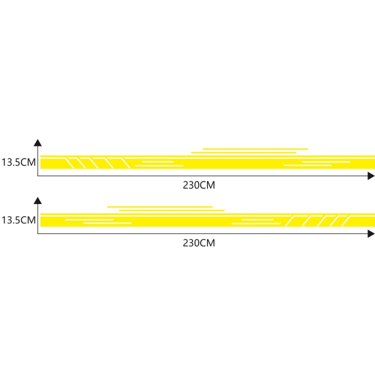 2 PCS/Set D-932 Stripe Pattern Car Modified Decorative Sticker(Yellow) - Decorative Sticker by buy2fix | Online Shopping UK | buy2fix