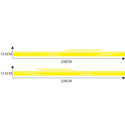 2 PCS/Set D-932 Stripe Pattern Car Modified Decorative Sticker(Yellow) - Decorative Sticker by buy2fix | Online Shopping UK | buy2fix
