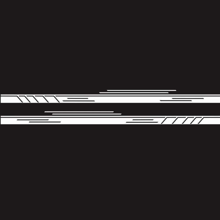 2 PCS/Set D-932 Stripe Pattern Car Modified Decorative Sticker(White) - Decorative Sticker by buy2fix | Online Shopping UK | buy2fix