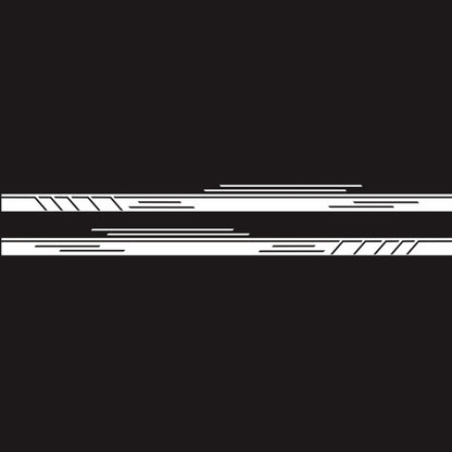 2 PCS/Set D-932 Stripe Pattern Car Modified Decorative Sticker(White) - Decorative Sticker by buy2fix | Online Shopping UK | buy2fix