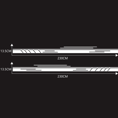 2 PCS/Set D-932 Stripe Pattern Car Modified Decorative Sticker(White) - Decorative Sticker by buy2fix | Online Shopping UK | buy2fix