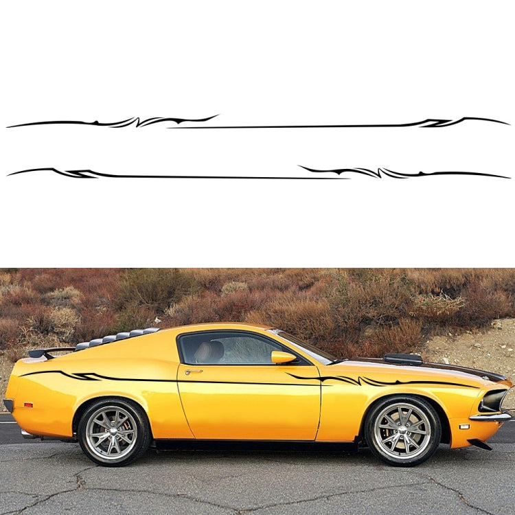 2 PCS/Set D-933 Lightning Pattern Car Modified Decorative Sticker(Black) - Decorative Sticker by buy2fix | Online Shopping UK | buy2fix