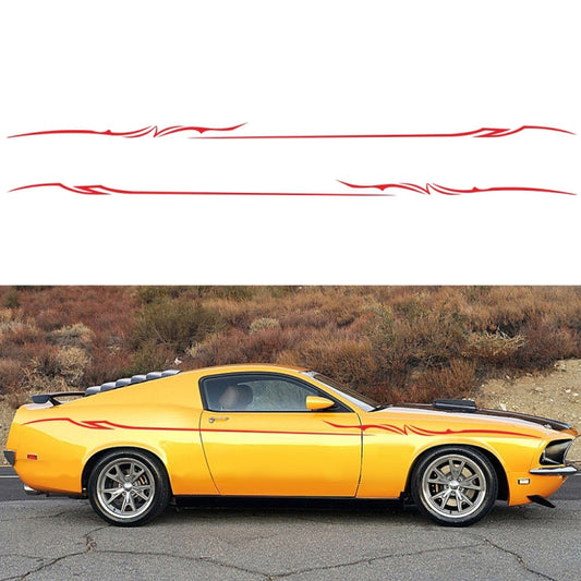 2 PCS/Set D-933 Lightning Pattern Car Modified Decorative Sticker(Red) - Decorative Sticker by buy2fix | Online Shopping UK | buy2fix