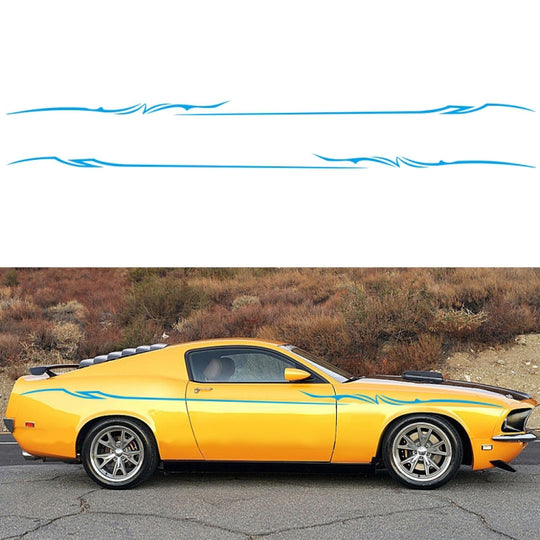 2 PCS/Set D-933 Lightning Pattern Car Modified Decorative Sticker(Blue)