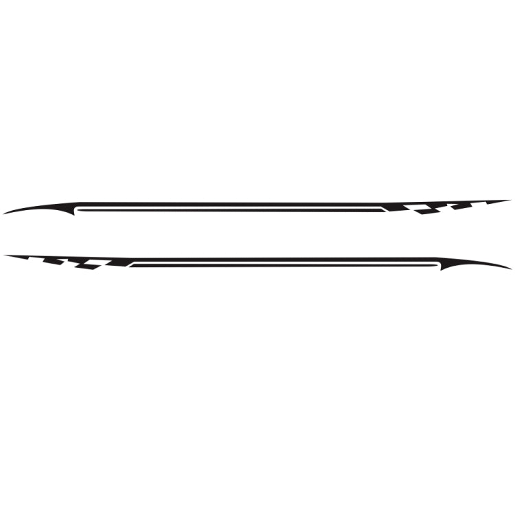 2 PCS/Set D-934 Waistline Pattern Car Modified Decorative Sticker(Black) - Decorative Sticker by buy2fix | Online Shopping UK | buy2fix