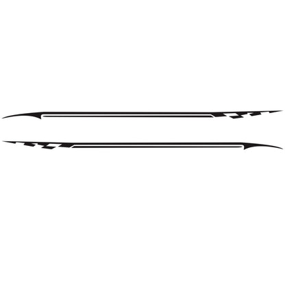2 PCS/Set D-934 Waistline Pattern Car Modified Decorative Sticker(Black) - Decorative Sticker by buy2fix | Online Shopping UK | buy2fix