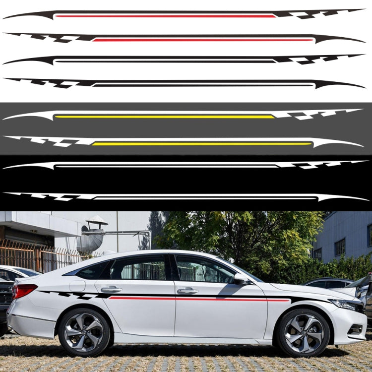 2 PCS/Set D-934 Waistline Pattern Car Modified Decorative Sticker(Black) - Decorative Sticker by buy2fix | Online Shopping UK | buy2fix