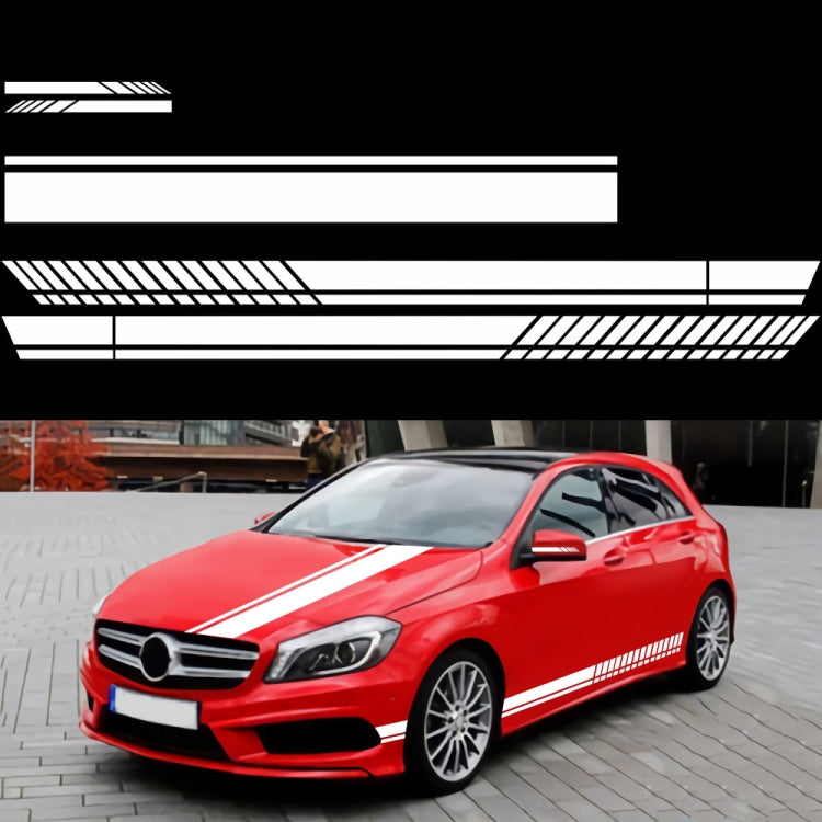 D-936 Stripe Pattern Car Modified Decorative Sticker(White) - Decorative Sticker by buy2fix | Online Shopping UK | buy2fix