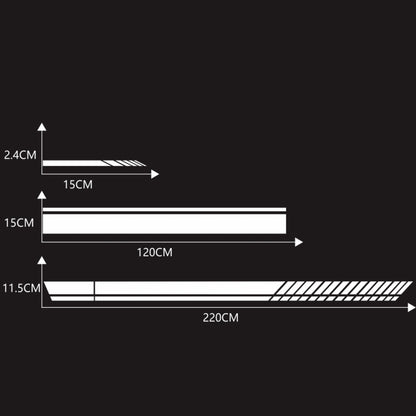 D-936 Stripe Pattern Car Modified Decorative Sticker(White) - Decorative Sticker by buy2fix | Online Shopping UK | buy2fix