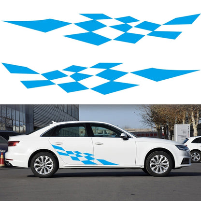 2 PCS/Set D-943 Checkered Flag Pattern Car Modified Decorative Sticker(Blue) - Decorative Sticker by buy2fix | Online Shopping UK | buy2fix