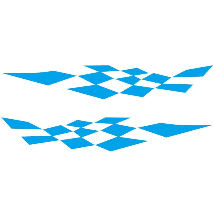 2 PCS/Set D-943 Checkered Flag Pattern Car Modified Decorative Sticker(Blue) - Decorative Sticker by buy2fix | Online Shopping UK | buy2fix