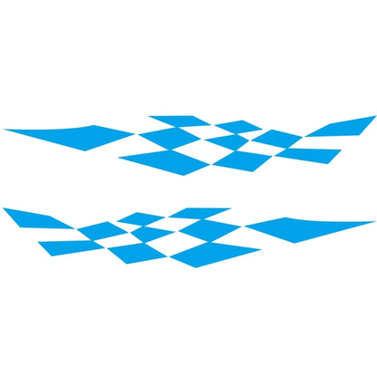 2 PCS/Set D-943 Checkered Flag Pattern Car Modified Decorative Sticker(Blue) - Decorative Sticker by buy2fix | Online Shopping UK | buy2fix