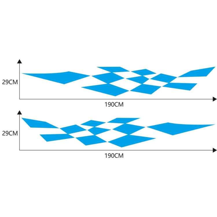 2 PCS/Set D-943 Checkered Flag Pattern Car Modified Decorative Sticker(Blue) - Decorative Sticker by buy2fix | Online Shopping UK | buy2fix