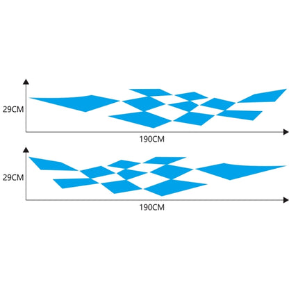 2 PCS/Set D-943 Checkered Flag Pattern Car Modified Decorative Sticker(Blue) - Decorative Sticker by buy2fix | Online Shopping UK | buy2fix