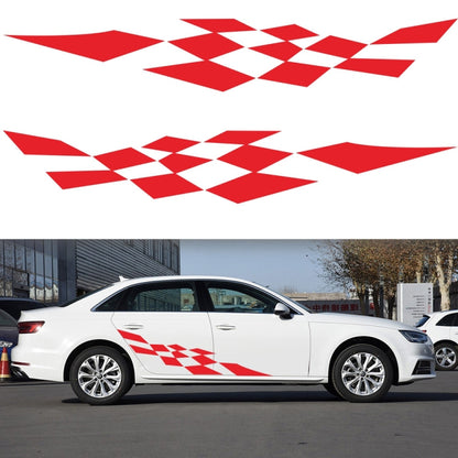 2 PCS/Set D-943 Checkered Flag Pattern Car Modified Decorative Sticker(Red) - Decorative Sticker by buy2fix | Online Shopping UK | buy2fix