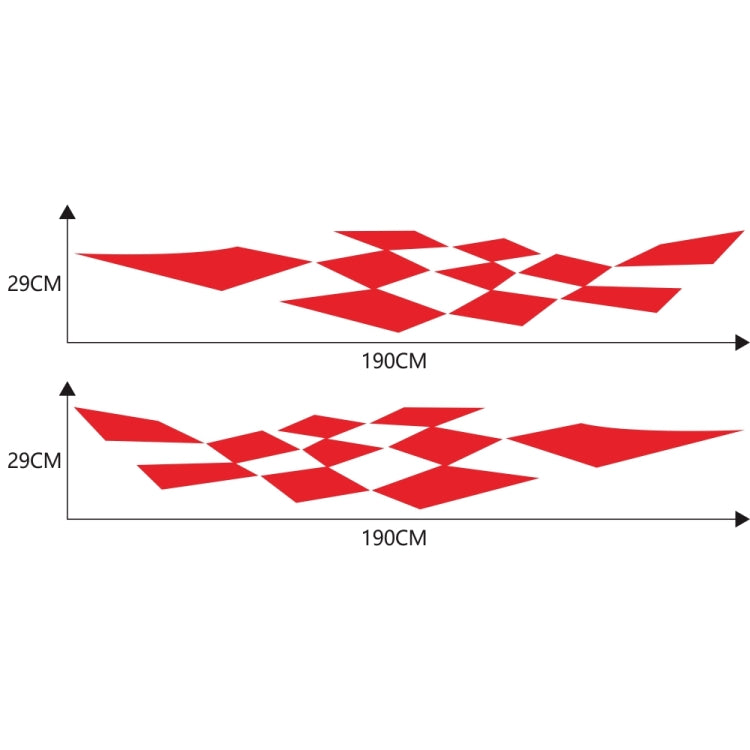 2 PCS/Set D-943 Checkered Flag Pattern Car Modified Decorative Sticker(Red) - Decorative Sticker by buy2fix | Online Shopping UK | buy2fix