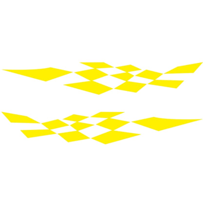 2 PCS/Set D-943 Checkered Flag Pattern Car Modified Decorative Sticker(Yellow) - Decorative Sticker by buy2fix | Online Shopping UK | buy2fix