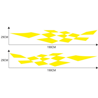 2 PCS/Set D-943 Checkered Flag Pattern Car Modified Decorative Sticker(Yellow) - Decorative Sticker by buy2fix | Online Shopping UK | buy2fix