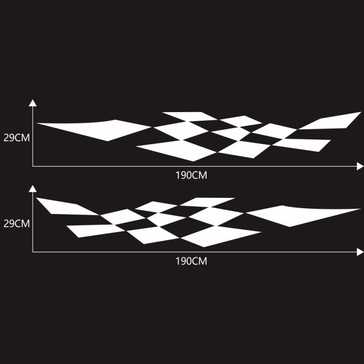 2 PCS/Set D-943 Checkered Flag Pattern Car Modified Decorative Sticker(White) - Decorative Sticker by buy2fix | Online Shopping UK | buy2fix