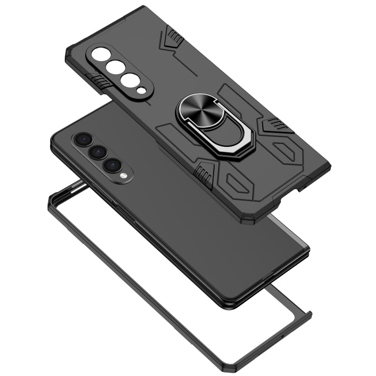 For Samsung Galaxy Z Fold4 Matte UV Shockproof Phone Case(Black) - Galaxy Z Fold4 5G Cases by buy2fix | Online Shopping UK | buy2fix