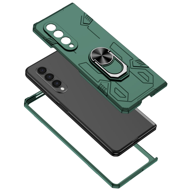 For Samsung Galaxy Z Fold4 Matte UV Shockproof Phone Case(Dark Green) - Galaxy Z Fold4 5G Cases by buy2fix | Online Shopping UK | buy2fix