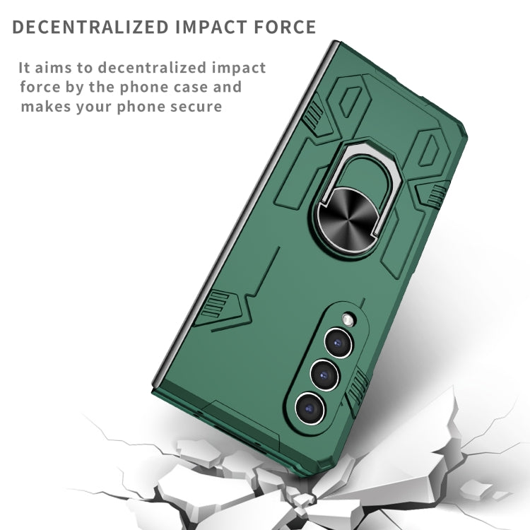 For Samsung Galaxy Z Fold4 Matte UV Shockproof Phone Case(Dark Green) - Galaxy Z Fold4 5G Cases by buy2fix | Online Shopping UK | buy2fix