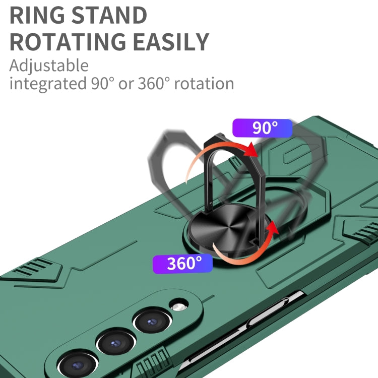 For Samsung Galaxy Z Fold4 Matte UV Shockproof Phone Case(Dark Green) - Galaxy Z Fold4 5G Cases by buy2fix | Online Shopping UK | buy2fix