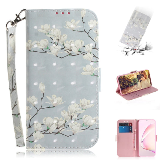 For Galaxy Note 10 Lite / A81 3D Painting Horizontal Flip Leather Case with Holder & Card Slot & Wallet & Lanyard(Magnolia flower) by buy2fix