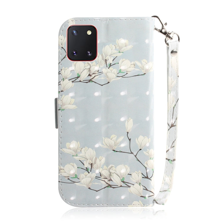 For Galaxy Note 10 Lite / A81 3D Painting Horizontal Flip Leather Case with Holder & Card Slot & Wallet & Lanyard(Magnolia flower) by buy2fix