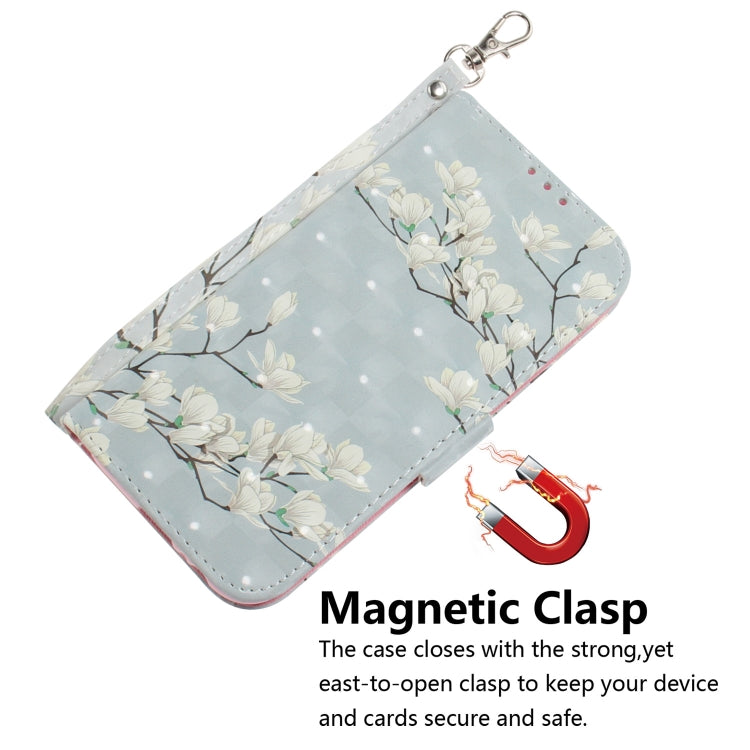 For Galaxy Note 10 Lite / A81 3D Painting Horizontal Flip Leather Case with Holder & Card Slot & Wallet & Lanyard(Magnolia flower) by buy2fix