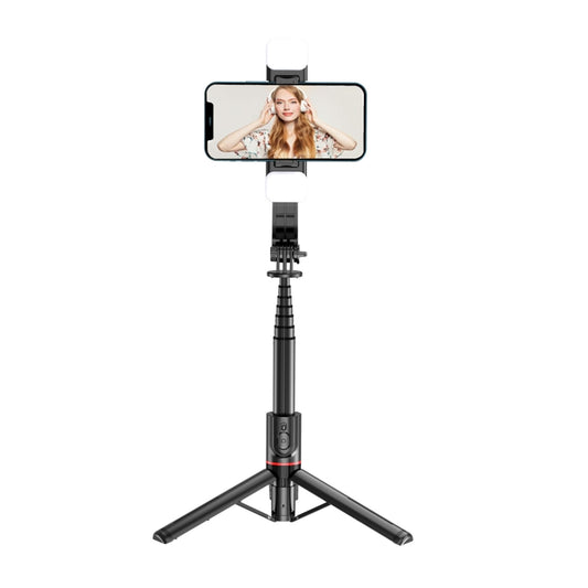L12D Bluetooth Remote Control Detachable Fill Light Tripod Selfie Stick Phone Holder - Selfie Sticks by buy2fix | Online Shopping UK | buy2fix