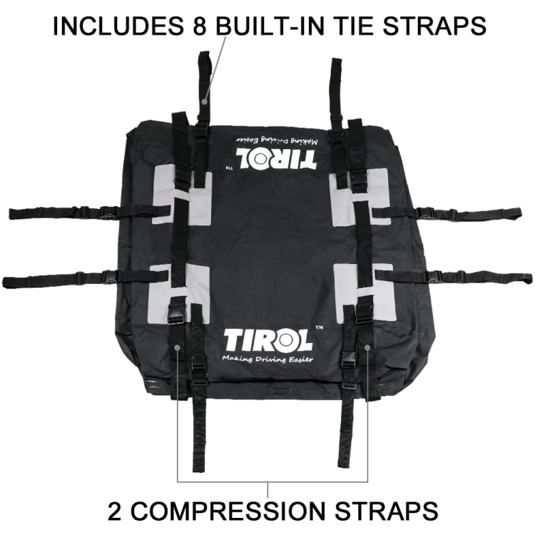 TIROL T24528 15 Cubic Foot Car Universal Rainproof Roof Luggage Outdoor Camper Roof Bag - Roof Racks by buy2fix | Online Shopping UK | buy2fix