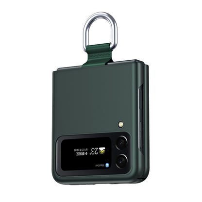 For Samsung Galaxy Z Flip4 Skin Feel Folding Phone Case with Drawstring Key Chain(Green) - Galaxy Z Flip4 5G Cases by buy2fix | Online Shopping UK | buy2fix