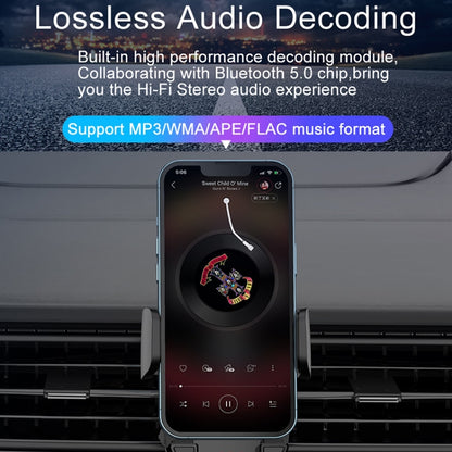 C1 Car Bluetooth 5.0 MP3 Player FM Transmitter Air Outlet Phone Holder - Car MP3 & MP4 & MP5 by buy2fix | Online Shopping UK | buy2fix