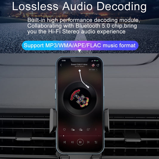 C1 Car Bluetooth 5.0 MP3 Player FM Transmitter Air Outlet Phone Holder - Car MP3 & MP4 & MP5 by buy2fix | Online Shopping UK | buy2fix