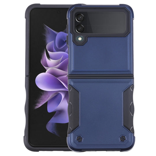 Pour Samsung Galaxy Z Flip4 Étui de téléphone blindé antichoc antidérapant (bleu)