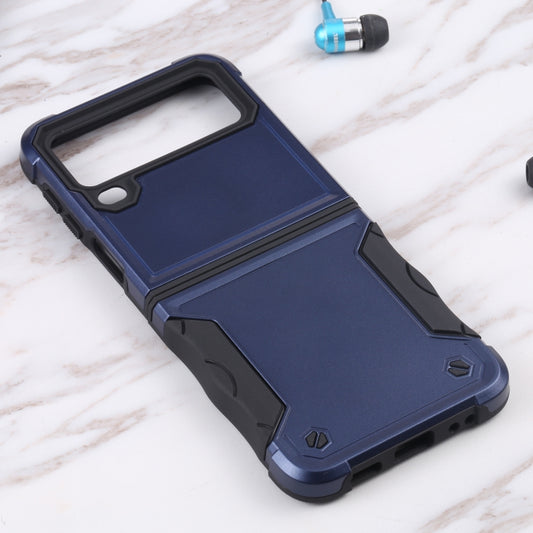 For Samsung Galaxy Z Flip4 Non-slip Shockproof Armor Phone Case(Blue) by buy2fix