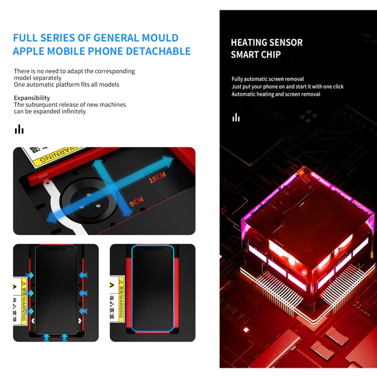 TBK 288 Built-in Pump Vacuum Automatic Intelligent Control Screen Removal Tool, UK Plug by TBK