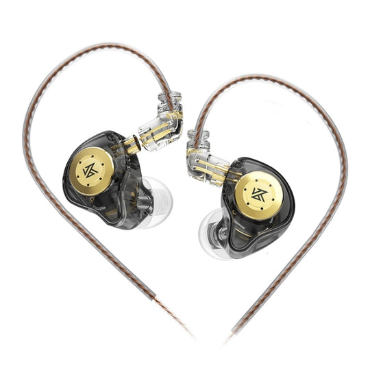 KZ-EDX PRO 1.25m Dynamic HiFi In-Ear Sports Music Headphones, Style:Without Microphone(Transparent Black)
