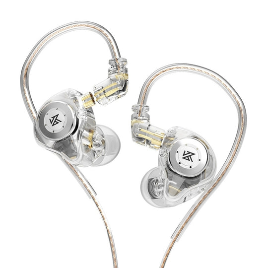 KZ-EDX PRO 1.25m Dynamic HiFi In-Ear Sports Music Headphones, Style:Without Microphone(Transparent)