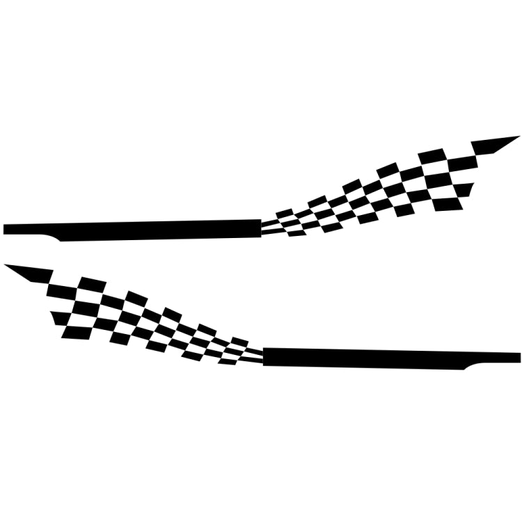 2 PCS/Set D-944 Striped Plaid Pattern Car Modified Decorative Sticker(Black) - Decorative Sticker by buy2fix | Online Shopping UK | buy2fix