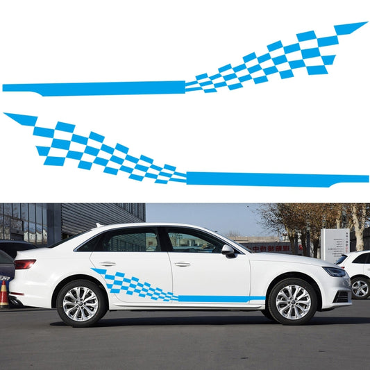 2 PCS/Set D-944 Striped Plaid Pattern Car Modified Decorative Sticker(Blue) - Decorative Sticker by buy2fix | Online Shopping UK | buy2fix