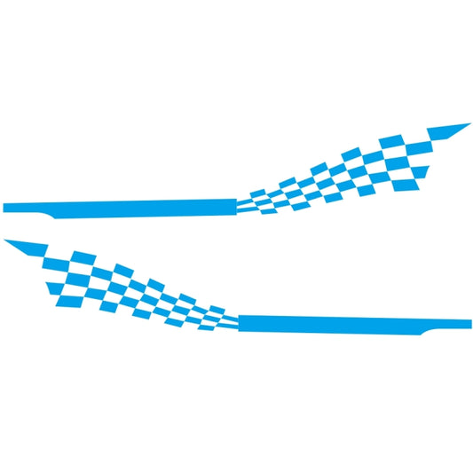 2 PCS/Set D-944 Striped Plaid Pattern Car Modified Decorative Sticker(Blue) - Decorative Sticker by buy2fix | Online Shopping UK | buy2fix